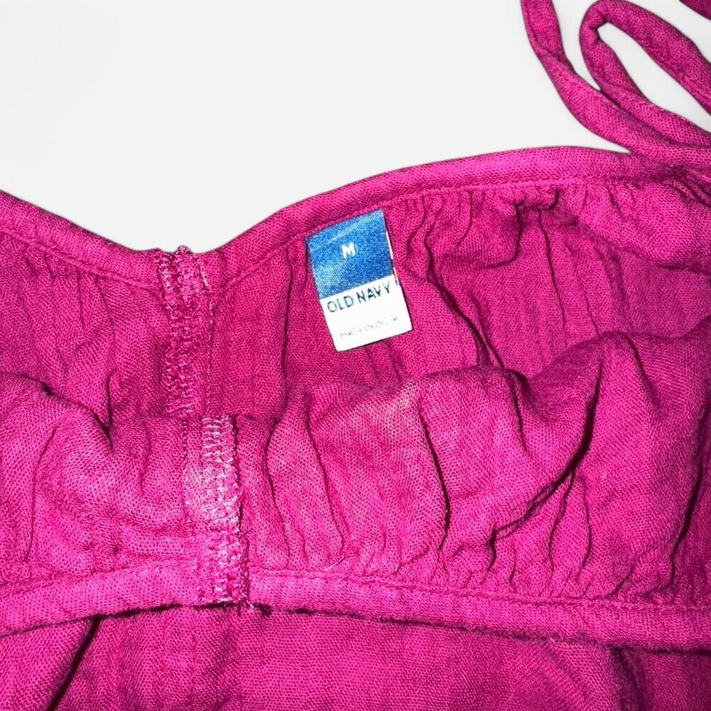 Old Navy Fuchsia Pink Tie Strap Tank Top - Picture 5 of 7